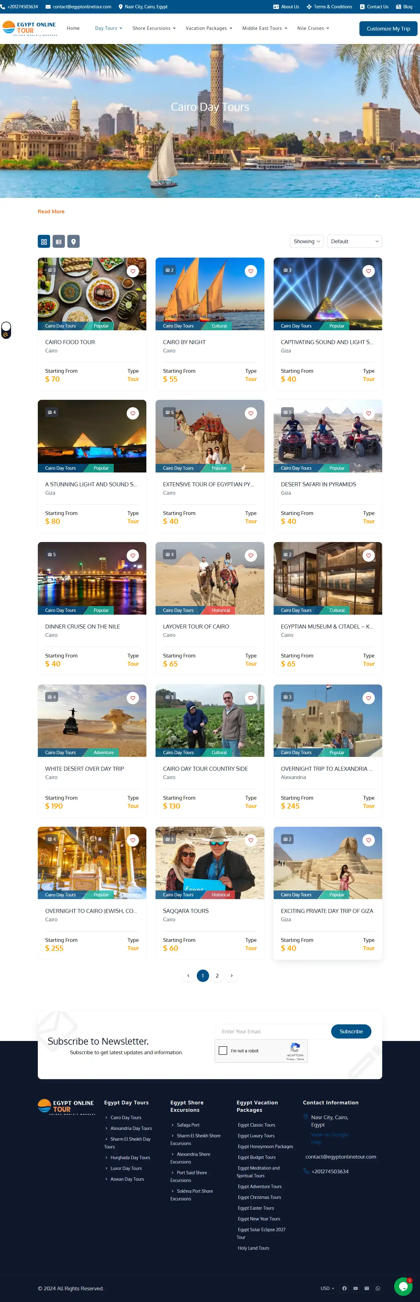 Egypt online tour