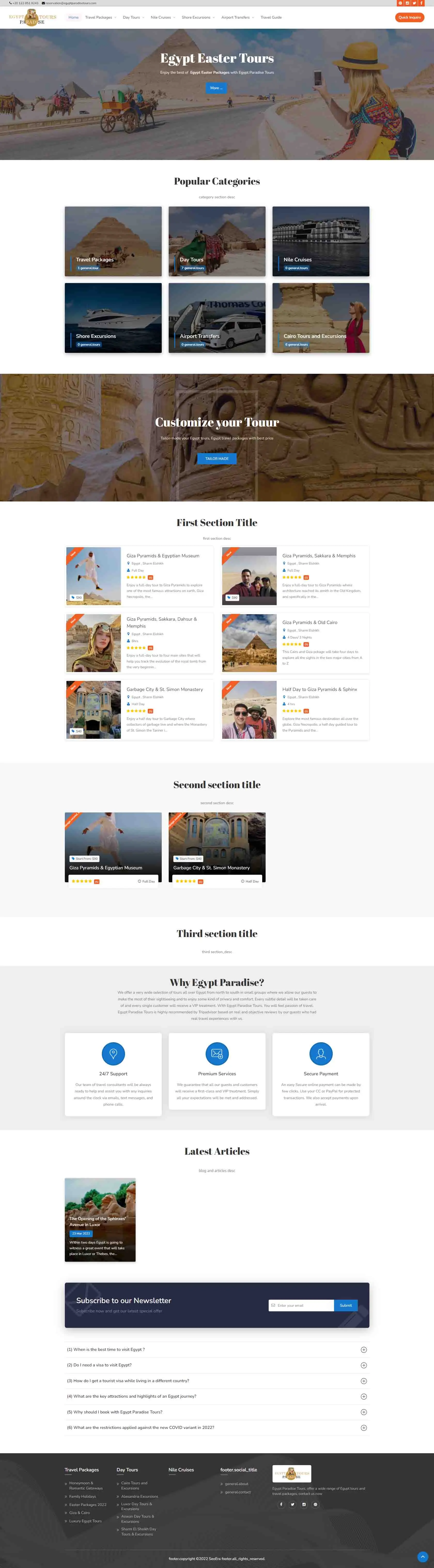 Egypt Paradise Tours