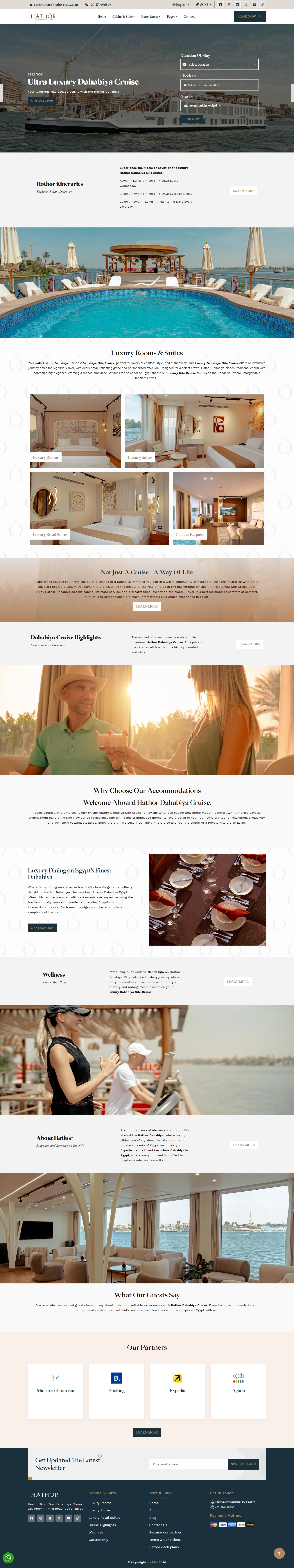 Hathor Dahabyia Nile Cruise