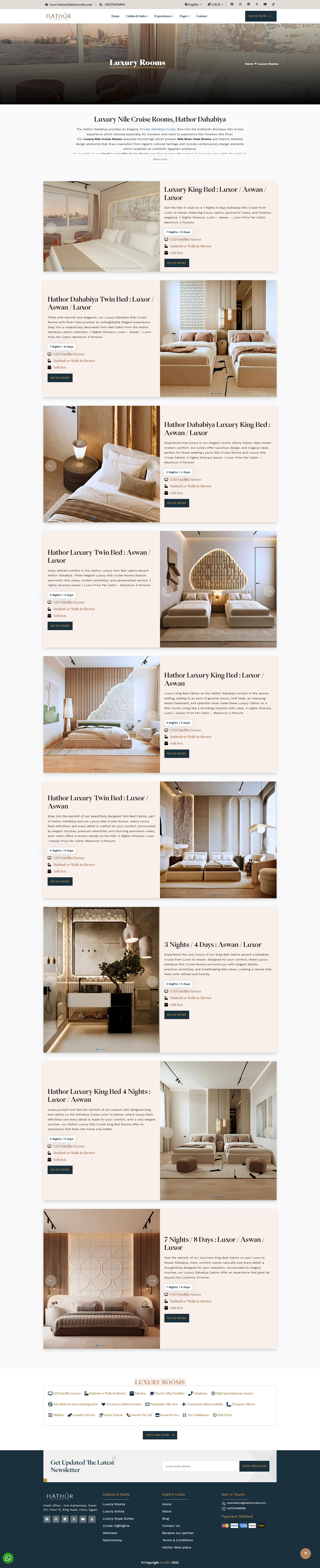 Hathor Dahabyia Nile Cruise