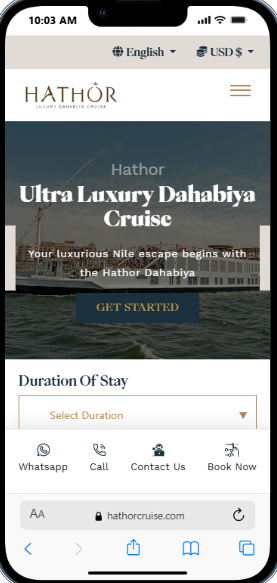 Hathor Dahabyia Nile Cruise