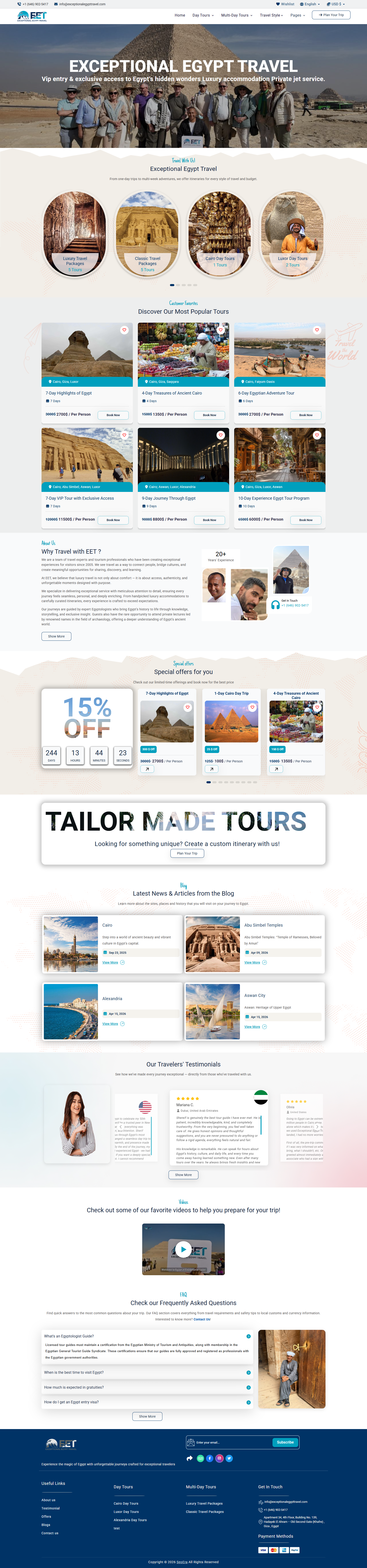 Exceptional Egypt Travel